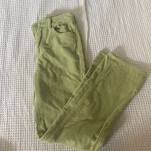 Pacsun light green high waisted corduroys size 25 worn twice